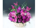 Purple Love - 12 Stems Basket